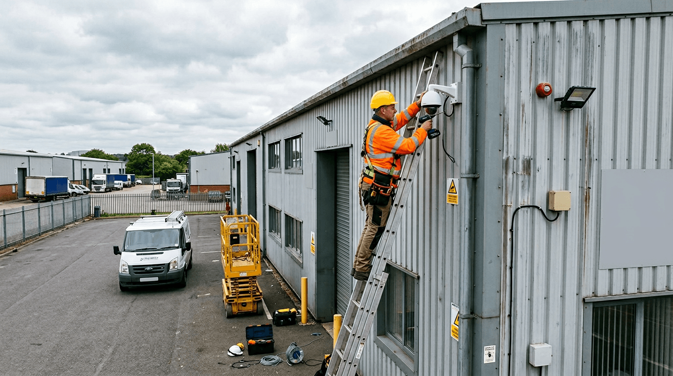 Commercial CCTV coverage for service yard in Richmond project image