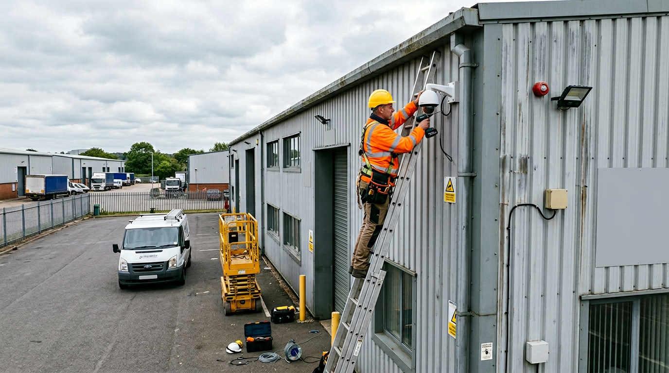 Commercial CCTV coverage for service yard in Richmond